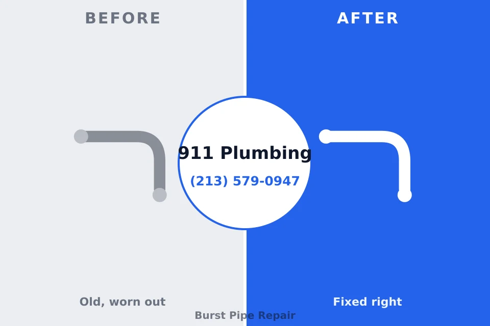 Before and after: plumbing repair Caseyville, IL